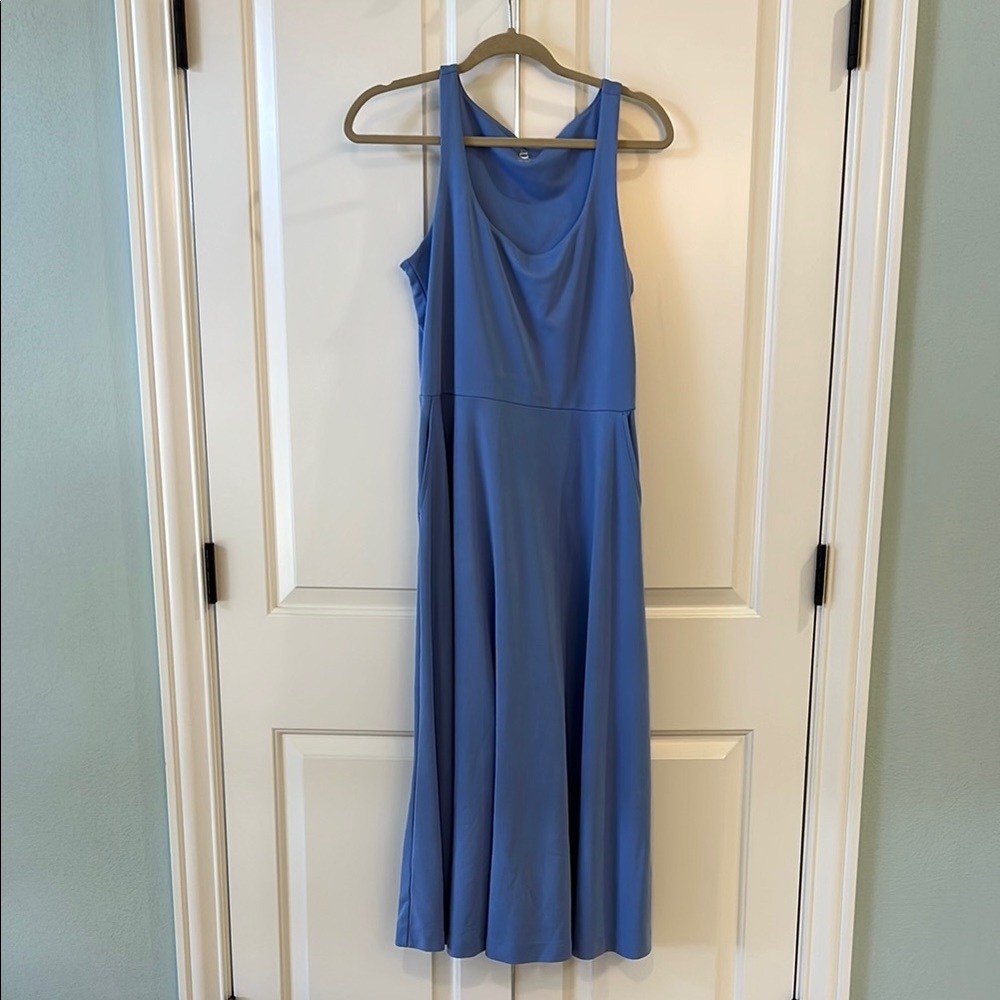 Elegant Blue Sleeveless Dress